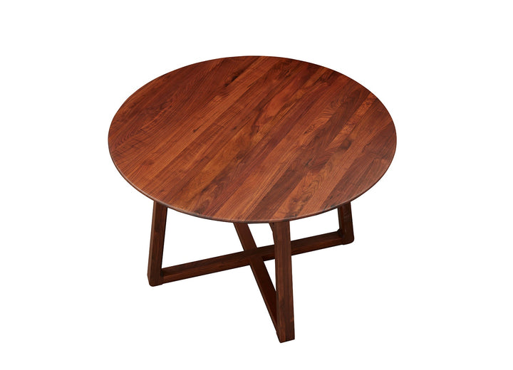 Weiland Dining Table Round 110*75Cm Nat/Walnut