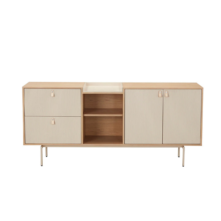 Creme Sideboard 180*45*81Cm Oak Veneer