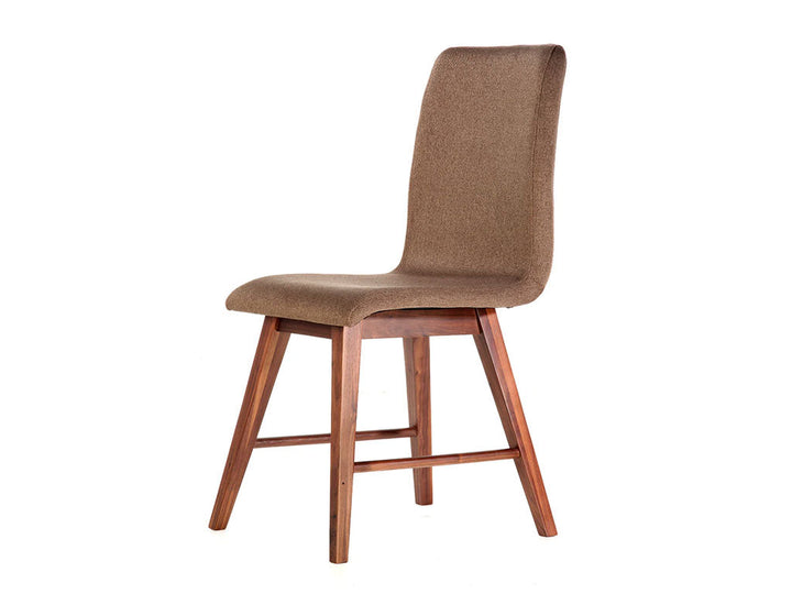 Dual Tone Side Chair Fabric Solid Walnut Legs