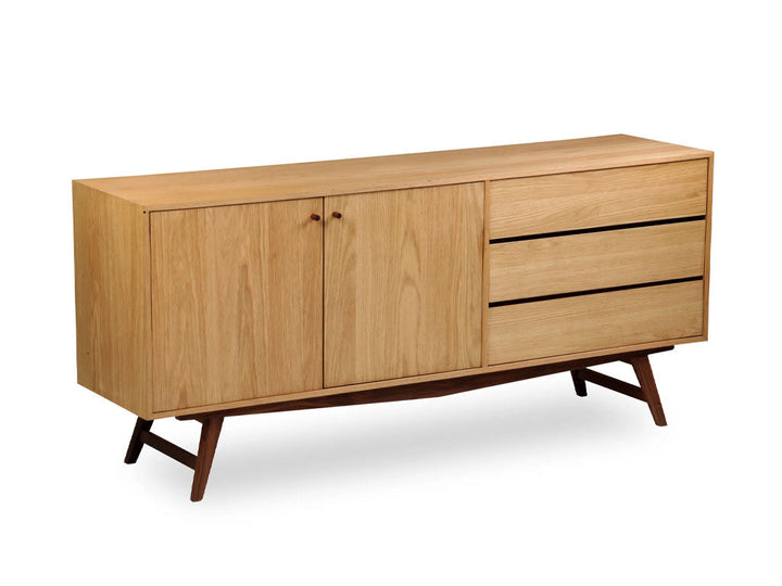 Dual Tone Sideboard 180*45*80 Nat Oak/Walnutlegs