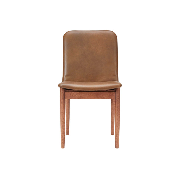 Scotch Side Chair 47*59*84 Leather Walnut Satin