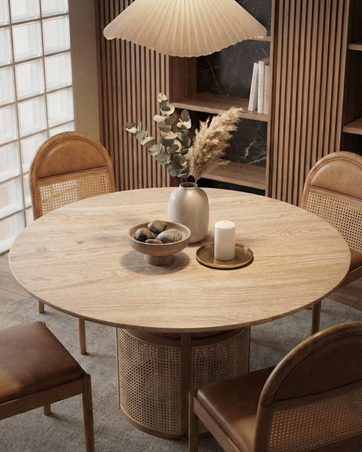 Siena Dining Table Dia150*75 Cm Matte Oak