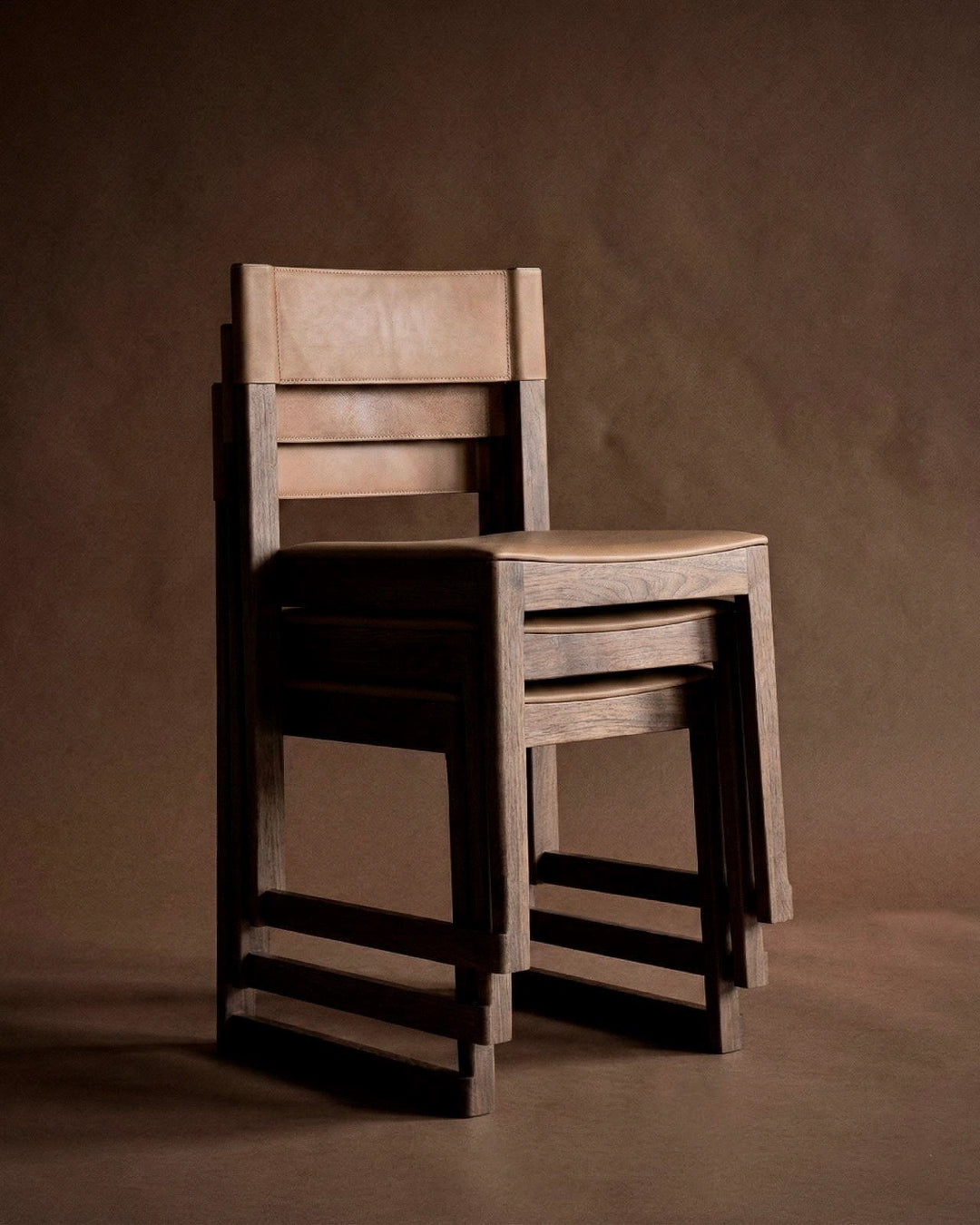 Tan Side Chair 43*48.2*80Cm Nat/Walnut L158