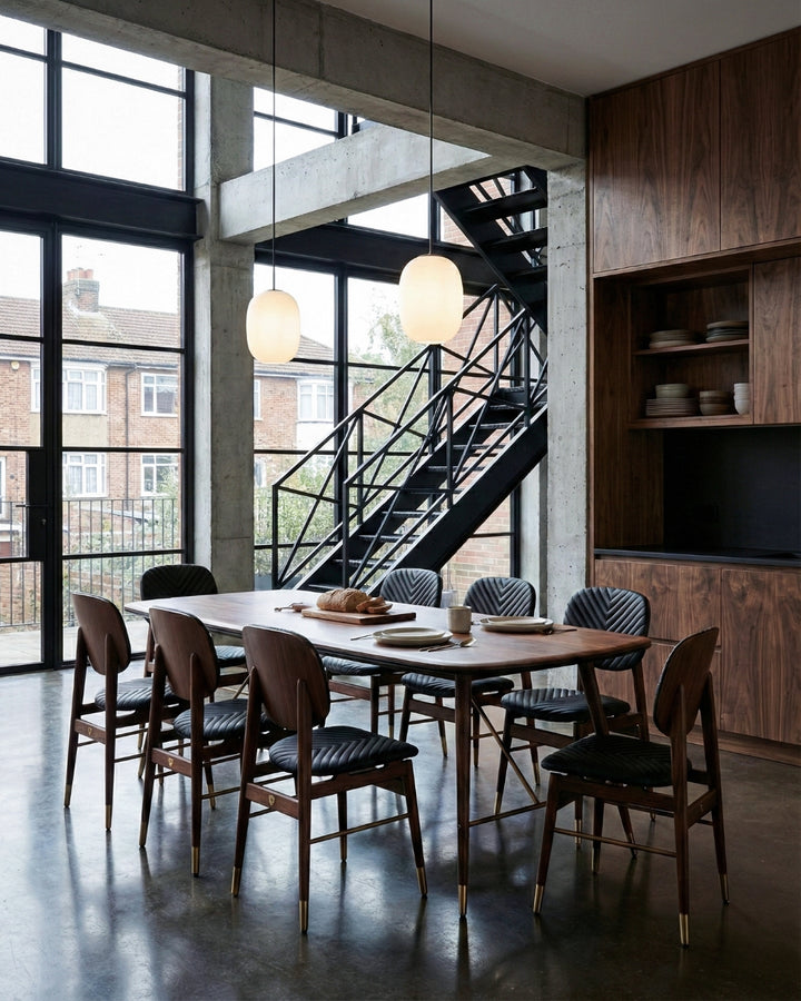 Volta Dining Table 160*90*75Cm Solid Nat/Walnut