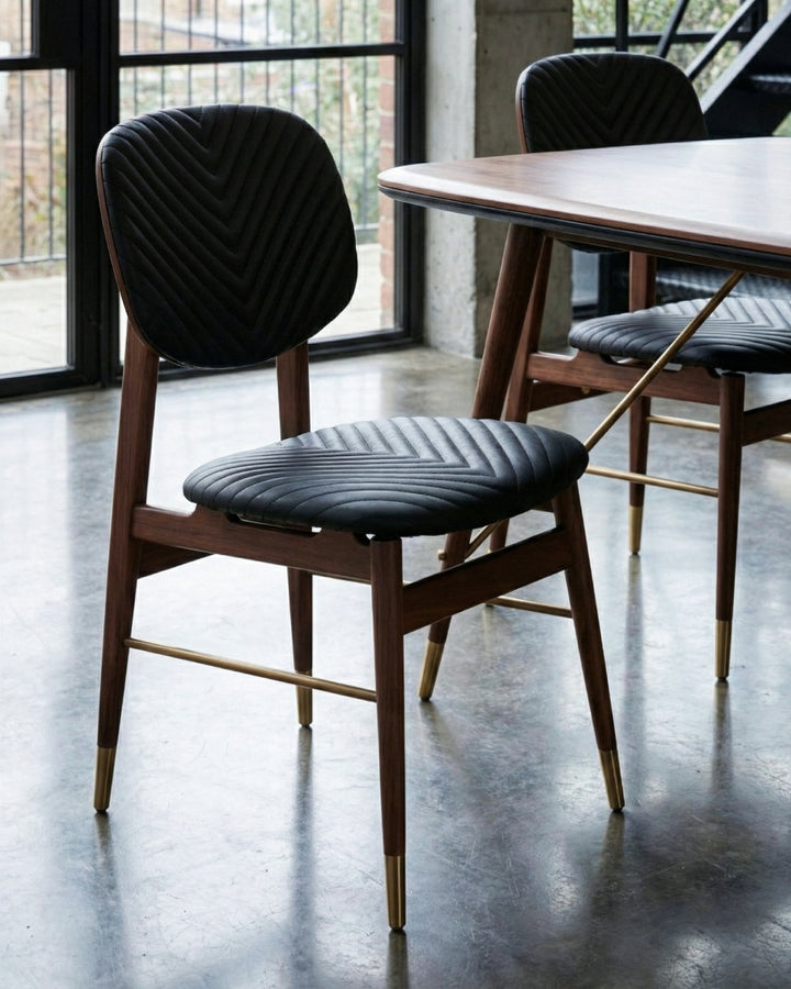 Volta Side Chair 45*55.5*90 Cm Nat/Walnut L079